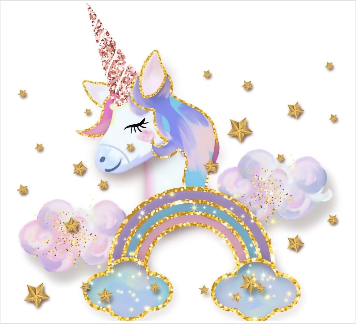 i-emporium Unicorn Rainbow Stars Wall Stickers | Wall Art | Wall Decal