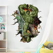 i-emporium Hulk 3D Wall Sticker – 60x90cm Portrait Superhero Wall Decal