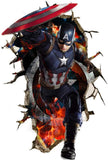 i-emporium 60x90cm - Superhero Wall Stickers 3D - Captain America - Wall Decal