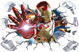 Iron Man 3D Wall Sticker – 90x60cm Superhero Wall Decal