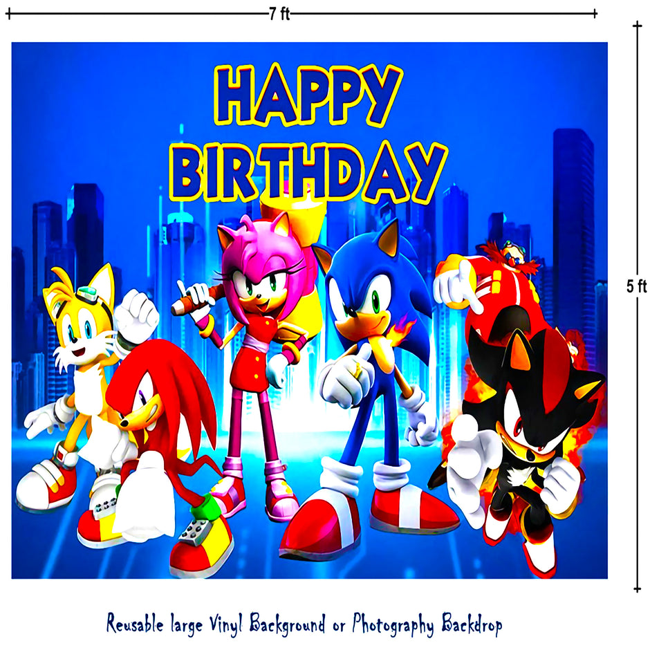 i-emporium 178 Pieces Sonic Birthday Party Supplies Decorations | Hedgehog