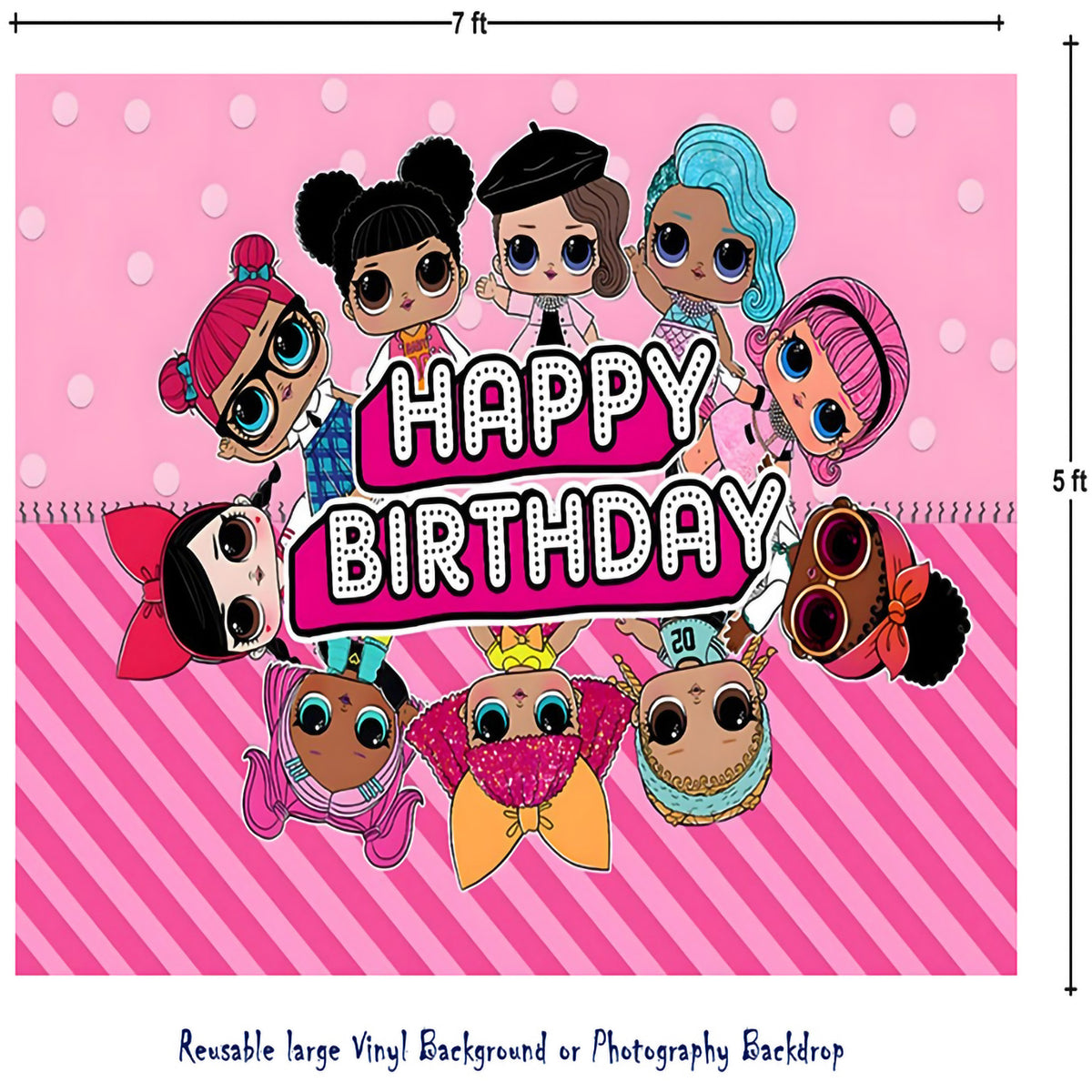 i-emporium 160 Pieces LOL Surprise Doll Birthday Party Supplies Decorations