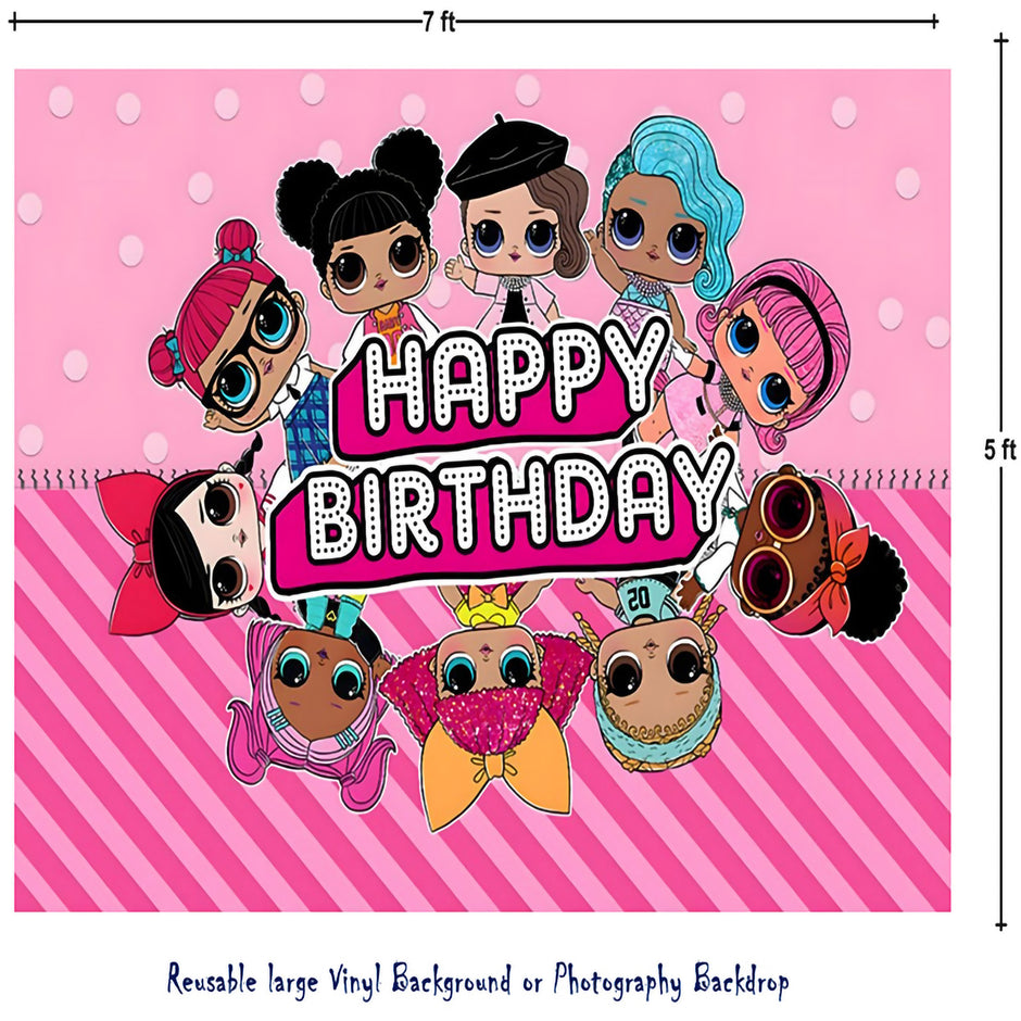 i-emporium 160 Pieces LOL Surprise Doll Birthday Party Supplies Decorations