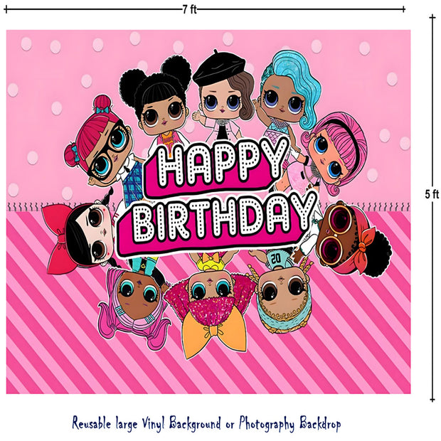 i-emporium 160 Pieces LOL Surprise Doll Birthday Party Supplies Decorations
