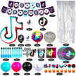 i-emporium 136 Pieces TikTok | Music Birthday Party Supplies Decorations