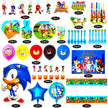 i-emporium 178 Pieces Sonic Birthday Party Supplies Decorations | Hedgehog