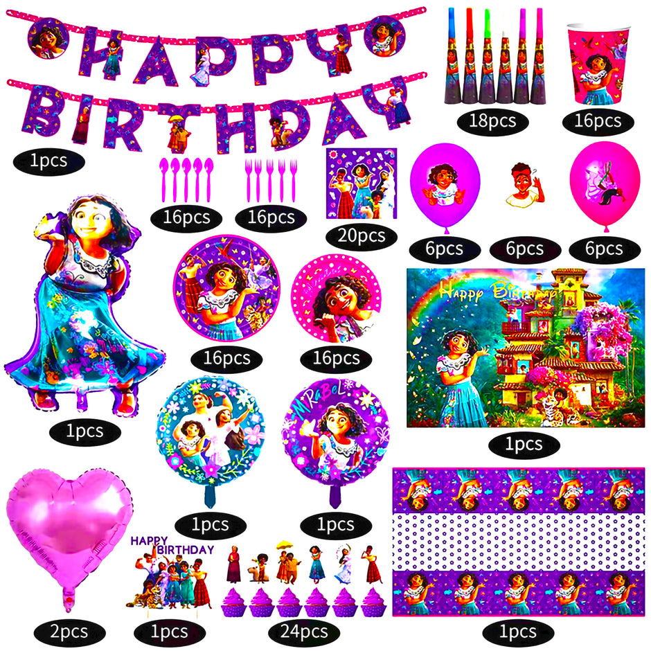 i-emporium 169 Pieces Encanto Birthday Party Supplies | Party Decorations