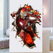 i-emporium Iron Man 3D Wall Sticker – 60x90cm Portrait Superhero Wall Decal