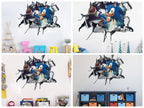 i-emporium 90x90cm - Sonic The Hedgehog Cartoon 3D Broken Wall Sticker