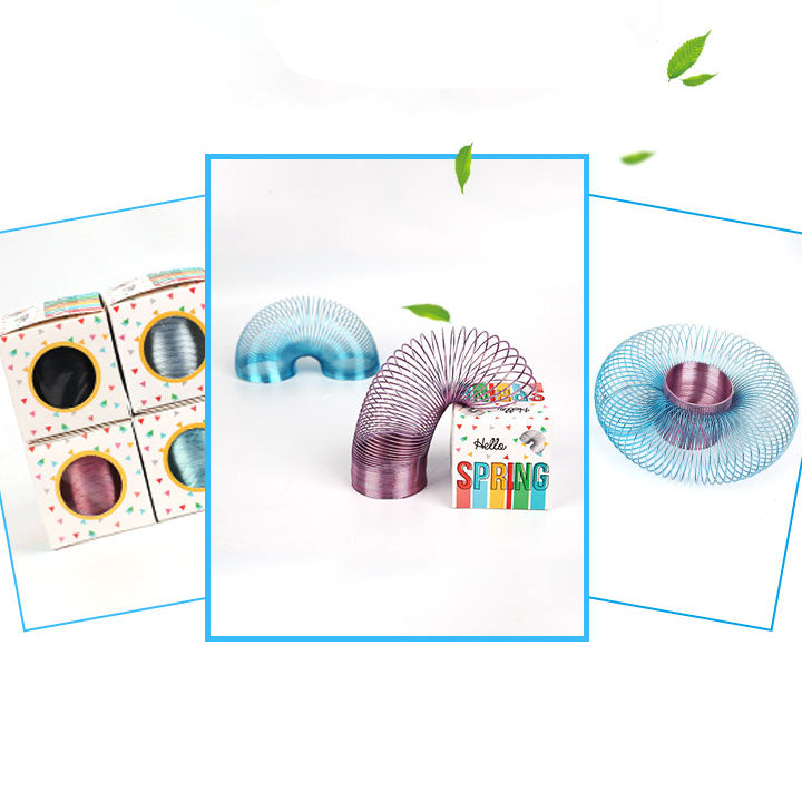 i-emporium Original Slinky 3-Pack – Blue, Pink & Junior Silver Walking Metal Spring